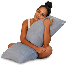 Pharmedoc Crescent Pregnancy Pillows, Maternity and Nursing Pillow for Breast Feeding - Cooling Cover