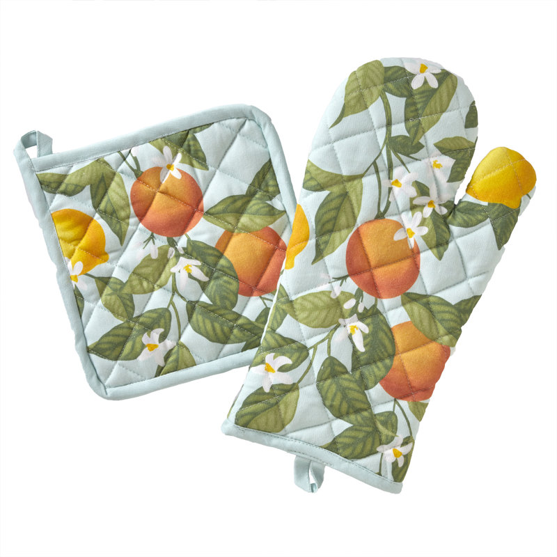 SKL Home Vern Yip Cotton Potholder & Oven Mitt Set