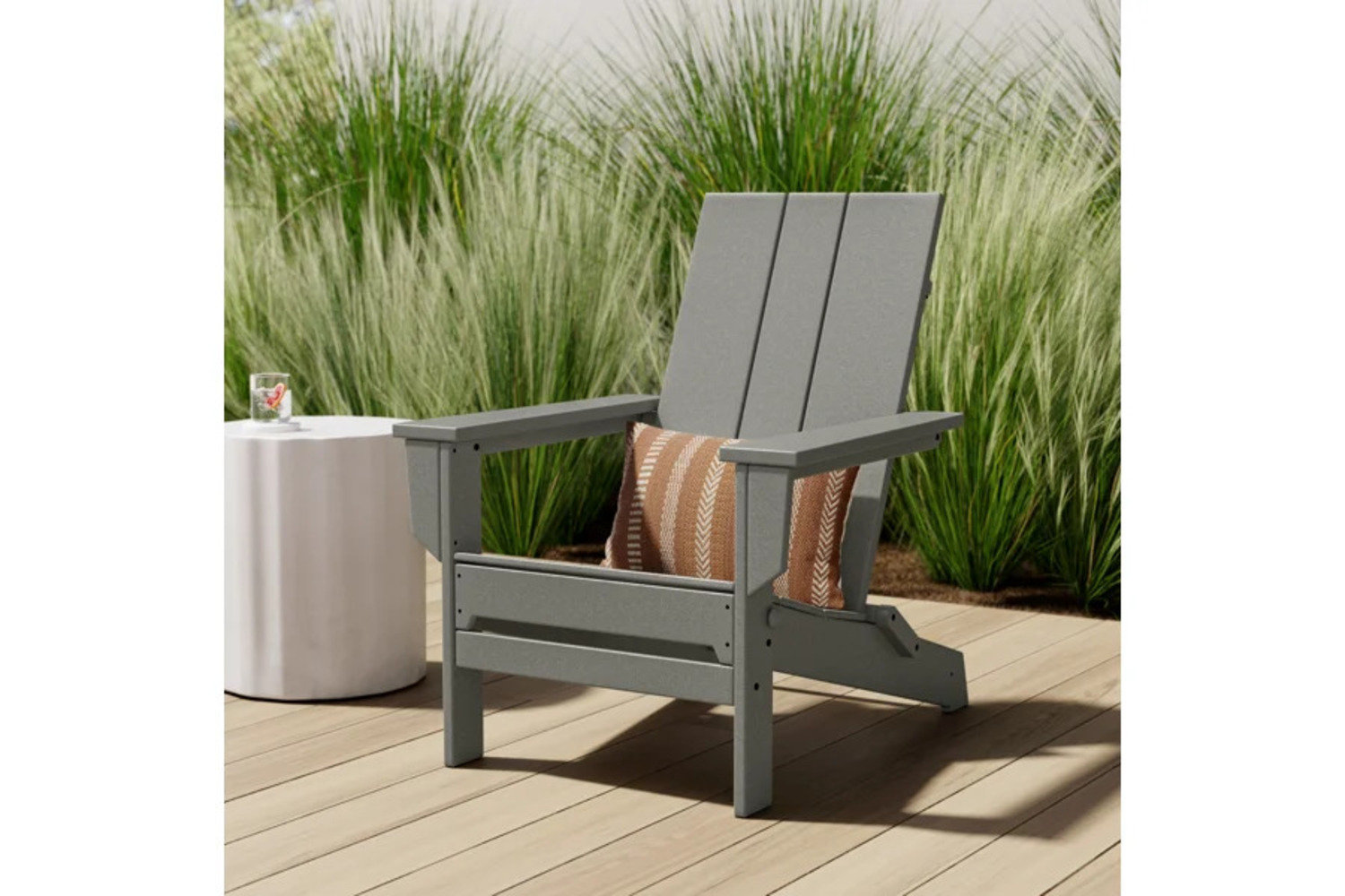 POLYWOOD® Folding Adirondack Chair, Slate Gray