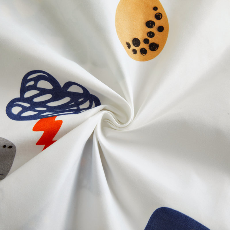 Ensemble de housse de couette en coton imprimé à motif de dinosaure 4 pièces pour enfants Marina Marina