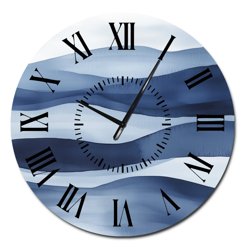 Jadalynn II - Horloge murale géométrique en métal sans tic-tac, Surdimensionné