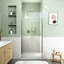 Porte de douche semi-pivotante de l 34 po x H 72 po, verre trempé de 1/4 po de 6 mm d'épaisseur, réglage de la largeur de la balançoire peu encombrante de 1 po, porte de l'emballage industriel résistant aux chocs H, joint magnétique de fuite de 6 mm / zéro
