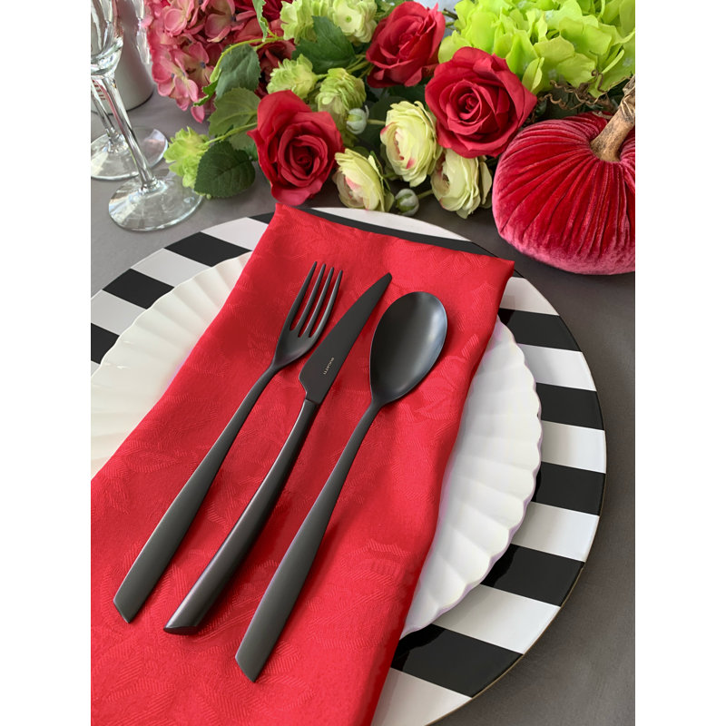 5 - Piece Stainless Steel Flatware Set - Service for 1, Black Matte