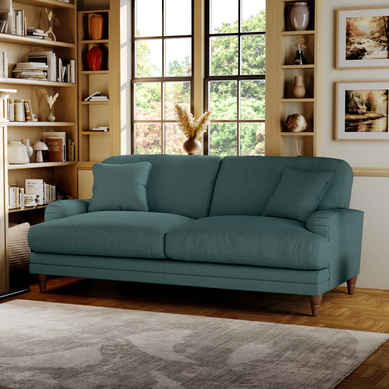 Adaku 3 Seater Sofa , Burnished Beech, Teal