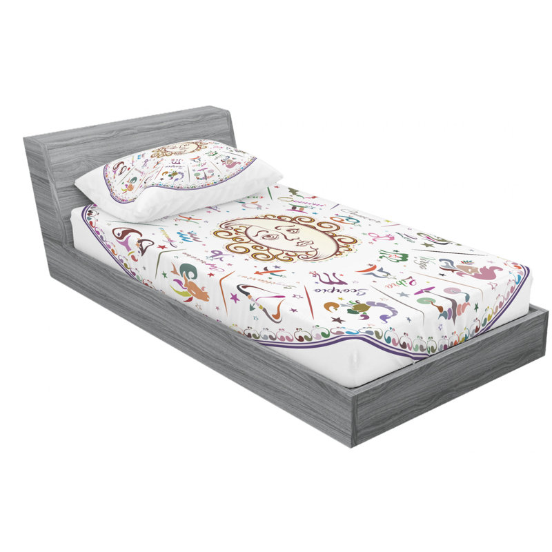 Microfiber Sheet Set, Twin Sheet Set with Fitted Sheet