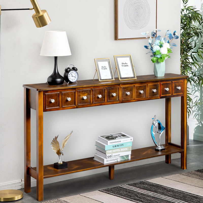 60.03'' Console Table, Brown