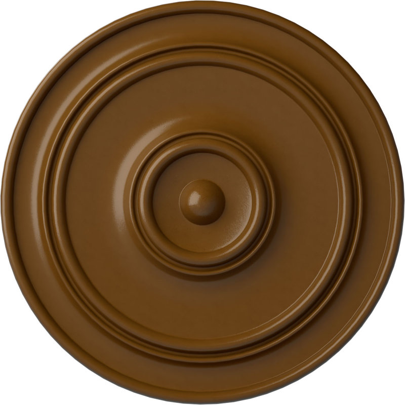 Endurathane Large Classic Ceiling Medallion, 54"OD x 4 7/8"P (Fits Canopies up to 13 1/2"), Hand-Painted Smokey Topaz Finish