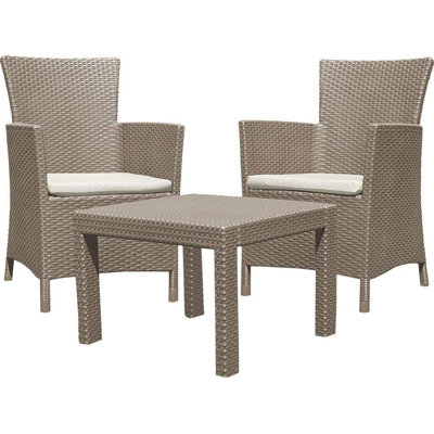 Square 3 - Piece 2 - Person 62Cm L Outdoor Table Set