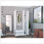 Armoire 3 portes avec tiroirs, tablettes et tringle de suspension - Blanc-1907722729