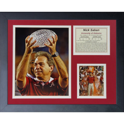 Souvenirs encadrée nick saban