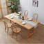 Burlywood Rectangular Solid Wood Dining Table-1719875827