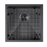 Noah Plus 18" L x 18" W Undermount Kitchen Sink with Sink Grid and Basket Strainer