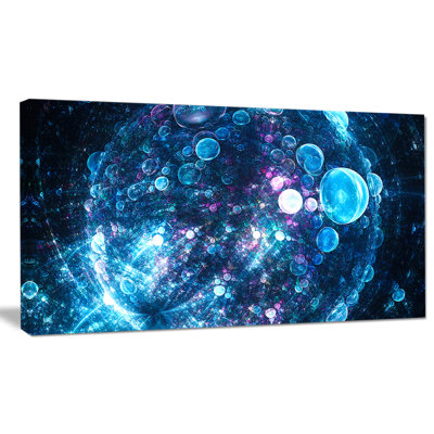 " Blue Spherical Planet Bubbles "