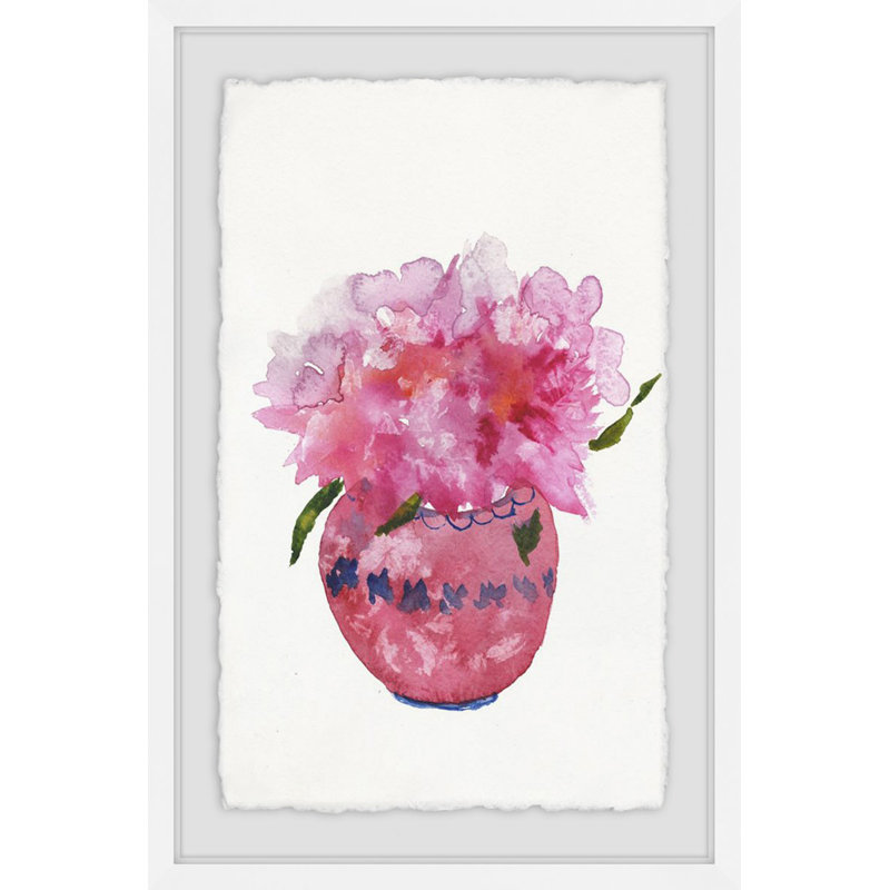 Fuchsia Bombshell - Single Picture Frame Painting, 46 cm H x 30 cm W x 4 cm D