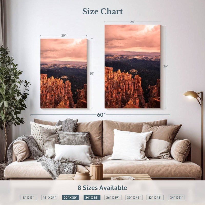 Alvord Bryce Canyon Sunset, H 36 po x l 24 po