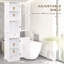 Armoire de rangement mince pour salle de bain avec porte en acrylique, tiroir et tablettes-1833141302
