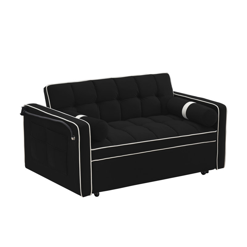 Hokku Designs Modern Convertible Sofa with Pull Out Bed - Wayfair Canada