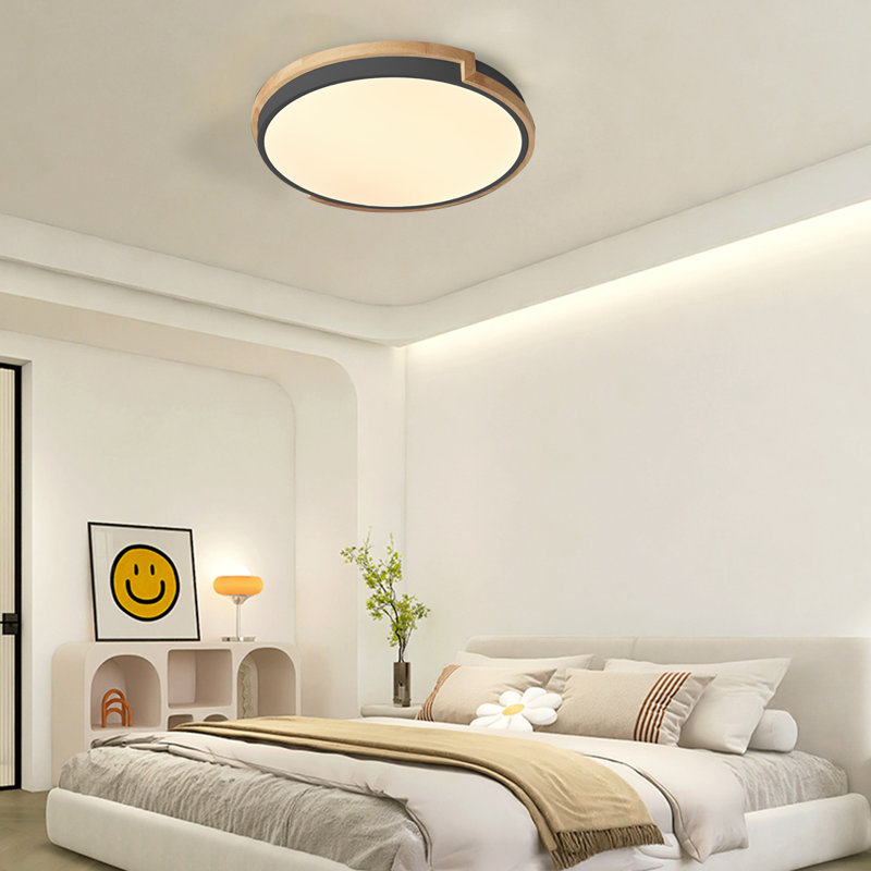 Elburr LED Flush Mount, 3000K, Gold/Matte Black