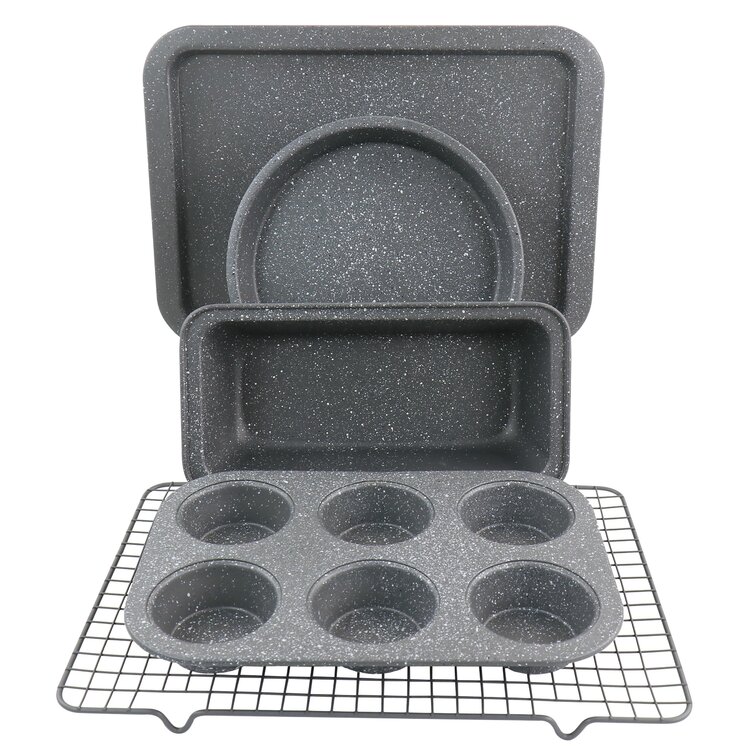 E-far 6-Piece Stainless Steel Bakeware Sets, Metal Baking Pan Set
