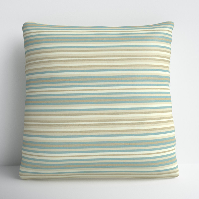 Zoa Striped Outdoor Reversible Throw Pillow