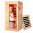 1 Person Infrared Sauna with Backrest,Indoor Dry Sauna with Heaters Panels, Bluetooth Speaker