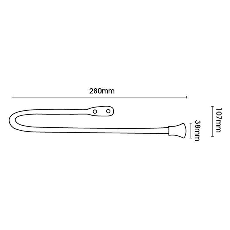 Curtain Holdback, 0.38cm H x 28cm W x 10.70cm D, Stainless Steel