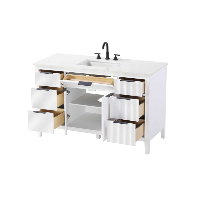 Meuble-lavabo simple 54 po blanc, 54", Blanc