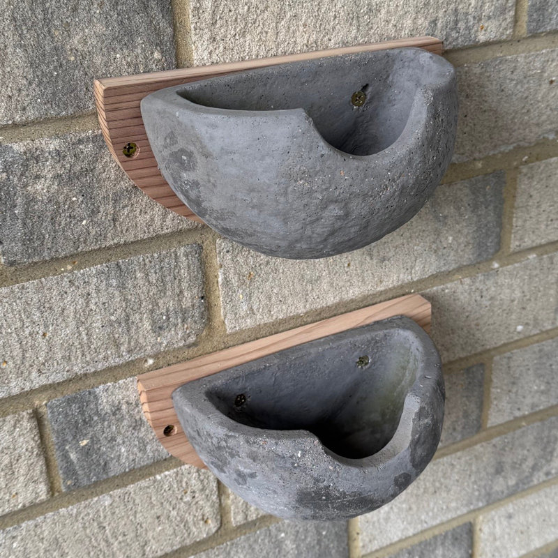Concrete House Martin Bird Nest Box (set Of 2)
