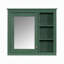 Armoire à pharmacie murale moderne pour salle de bain avec miroir et 3 tablettes ouvertes (meuble-lavabo non inclus).-1308990632