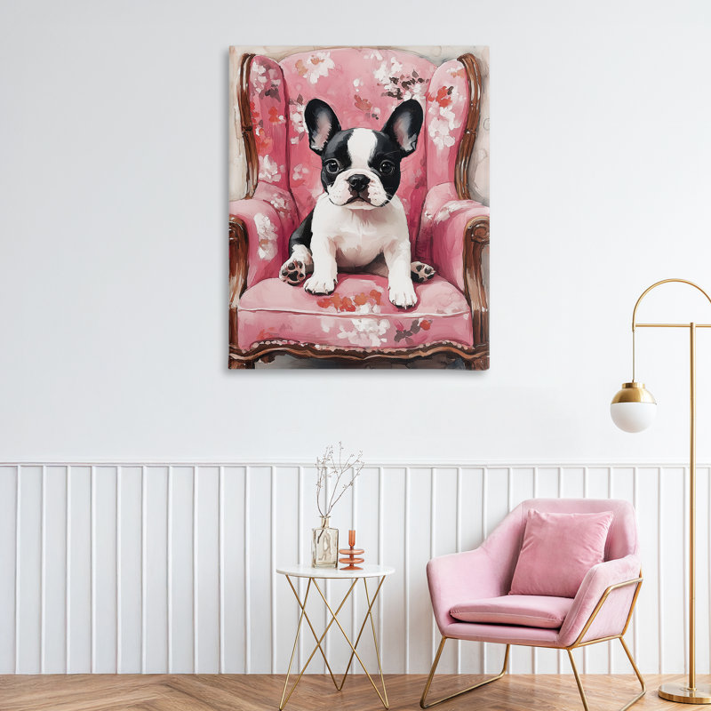 «Sweetest Dog Frenchie», conception par Annabelle Hall, H 40 po x l 30 po