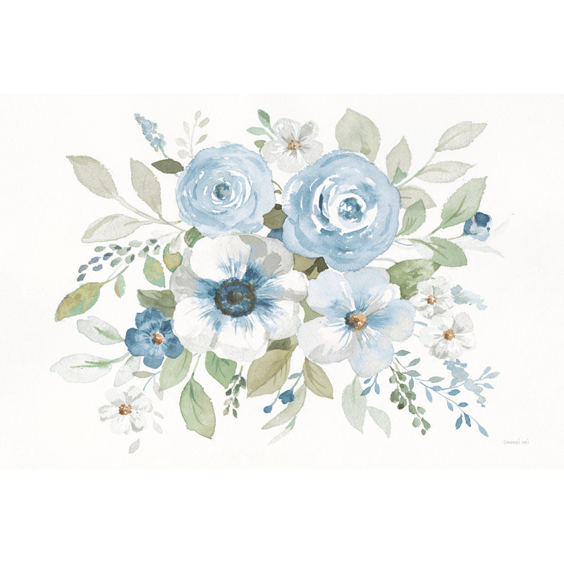 Essence du printemps I - bleu, H 32 po x l 48 po