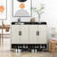 4-door Modern Shoe Storage Cabinet - Adjustable Shelves For Entryway Slim Black Closet Spacious And Practical Characteristic Functional Element