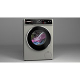 800 Series 2.4-Cu. Feet High Efficiency Stackable Steam Cycle Smart Front-Load Washer ( Pearl Steel ) ENERGY STAR