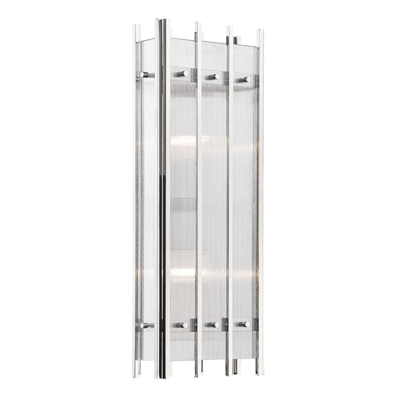 Plafonnier encastré 2 lumières Wooster, Nickel poli