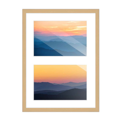 Wood Picture Frame with Mat