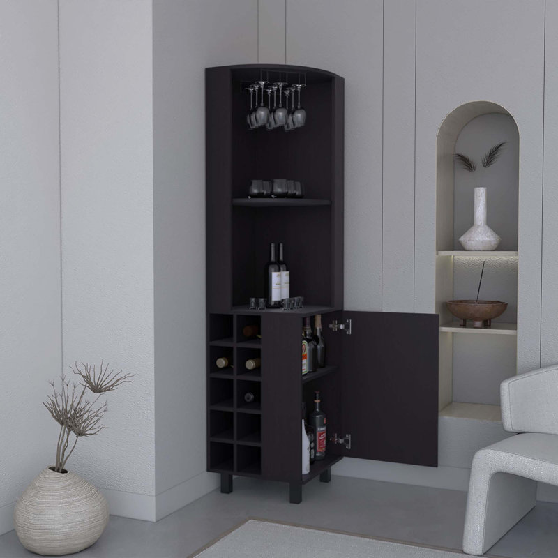 Armoire de bar Kaia, Noir