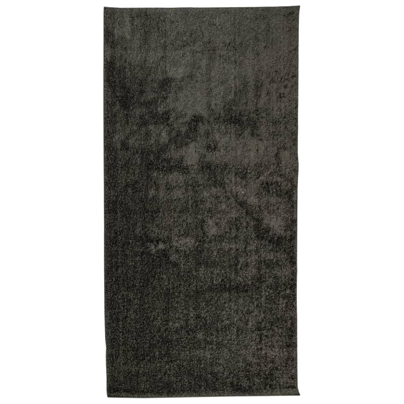 Rug "ISTAN" High Pile Shiny Look Anthracite, Rectangle 100 x 200cm