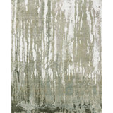 Handmade Silk and Wool Area Rug
