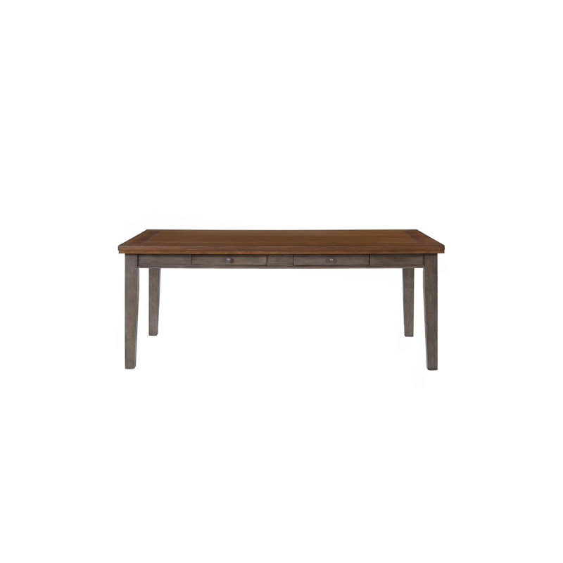 Casual Two Tone 6 Drawer Dining Table