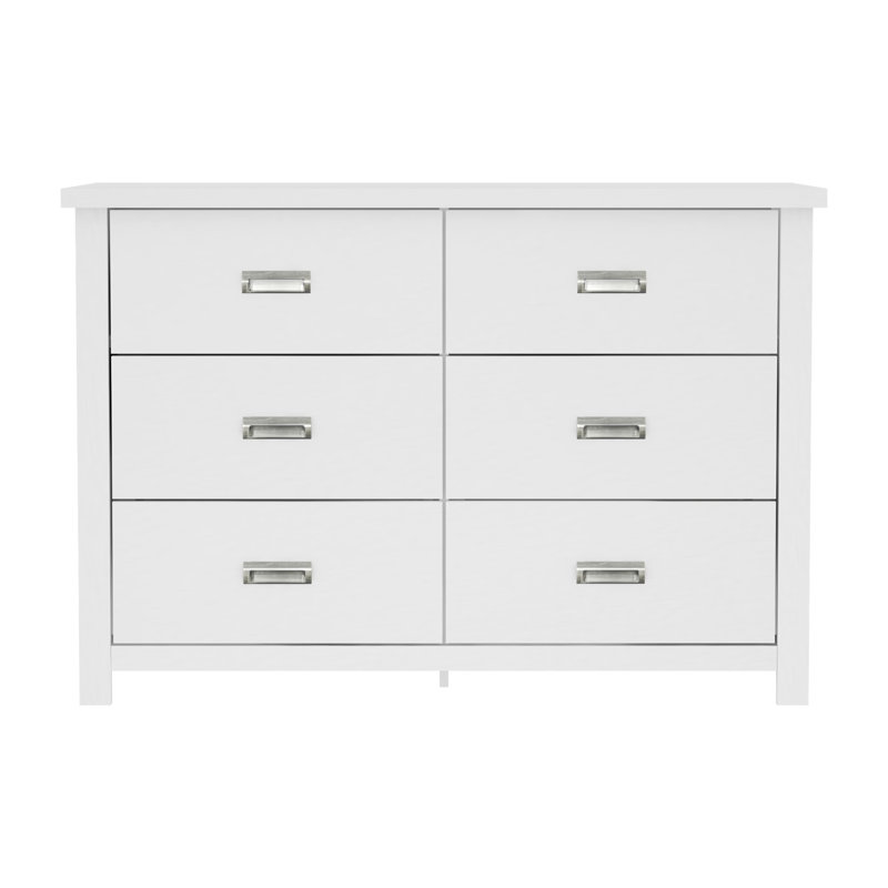 Khiri 6 Drawer 46" W Dresser, Matt White