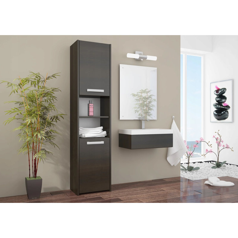Rhoen Linen Cabinet, Antique Bronze