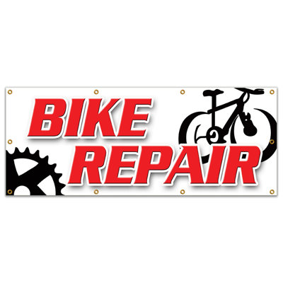 Bike Repair Banner Sign