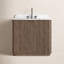 Meuble-lavabo simple Jivera - chêne espresso satiné