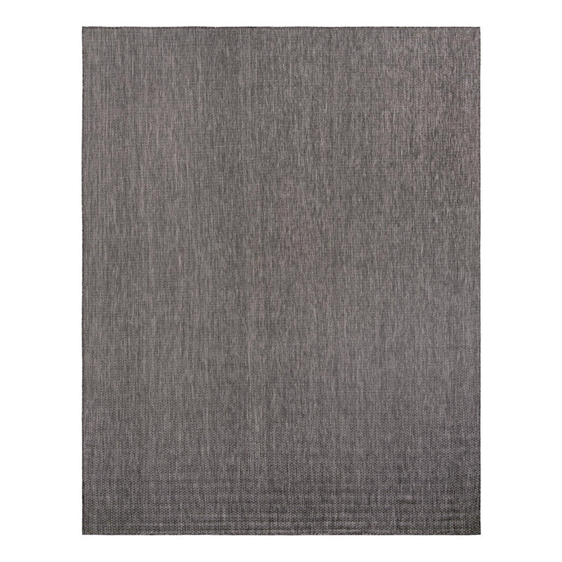 Avaughn Black Indoor/Outdoor Area Rug, Rectangle 10' x 13'1", Black