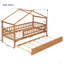 Lit simple en bois avec lit gigogne simple-434940861