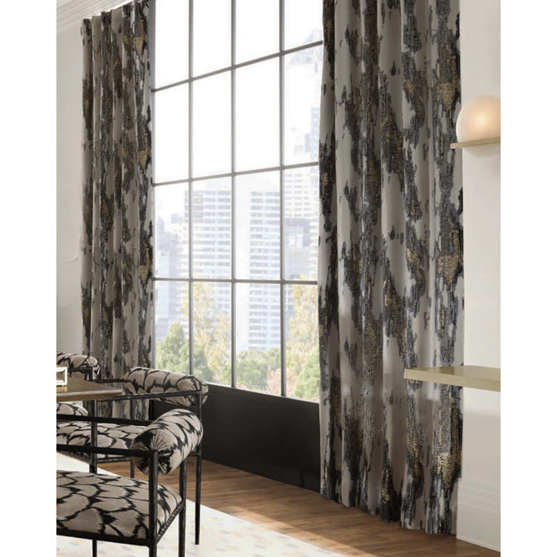 Whitney Room Darkening Curtain, Jade, 50" W x 108" L