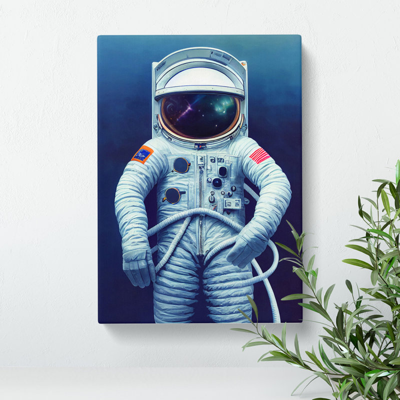 Unreal Astronaut - Wall Art, Wrapped Canvas, 50cm H x 35cm W x 3cm D, No Matte