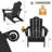Kahn Folding Adirondack Chair with Cup Holder -903659709