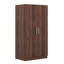 Armoire-penderie 2 portes en bois avec 3 tablettes de rangement