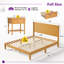 Ensemble de chambre à coucher en bois massif 3 pièces, avec cadre de lit double et 2 tables de chevet, naturel-1577212439-1577212441